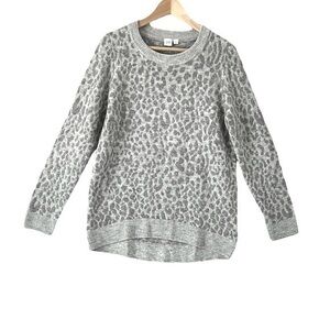 Gray Cheetah Soft Long Sleeve Sweater Size S